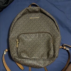 Michael Kors Brown Monogram Backpack